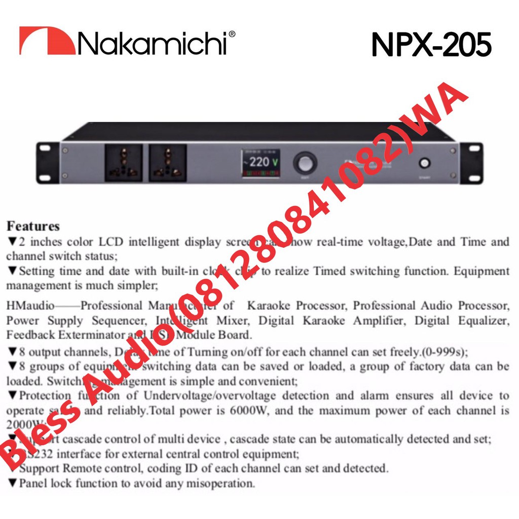 Power Distributor Nakamichi NPX 205 Original Power Sequencer Controller Original Garansi Resmi