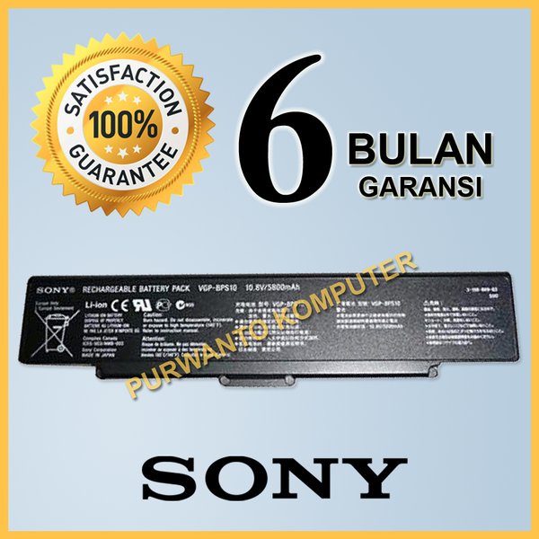 Original Baterai Laptop SONY VAIO VGN-CR116EP VGN-CR11H VGN-CR11HB VGN-CR11SL VGN-CR11SP VGN-CR11SW 