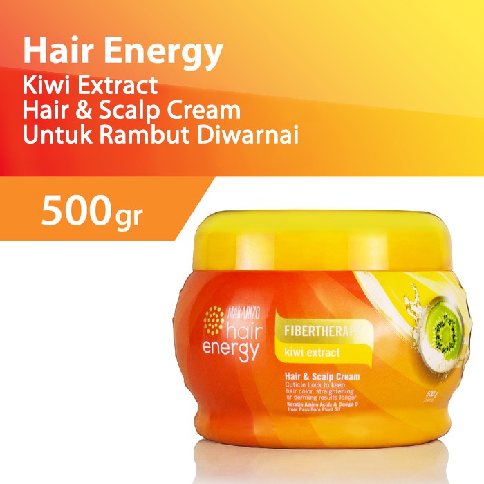 Makarizo Hair Energy Fibertherapy Hair & Scalp Creambath Kiwi 500 gr