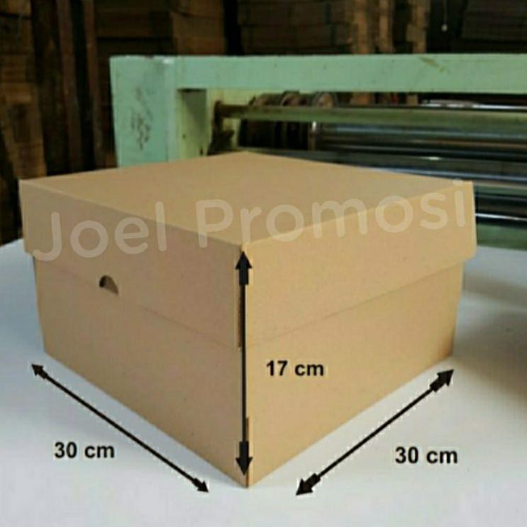 

✵KJ Kardus 30x30x17 cm/box/karton packaging/dus bolu/kue tar ✷ (Super Promo)