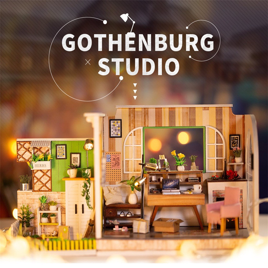 Miniatur Rumah Boneka Diy Dengan Lampu Led Untuk Edukasi Shopee Indonesia