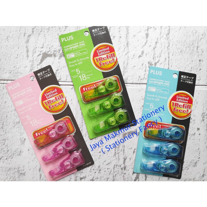 

Dijual Refill Correction Tape Plus Whiper Mini Roller Wh-635R-3P (3 Pcs) Terbatas
