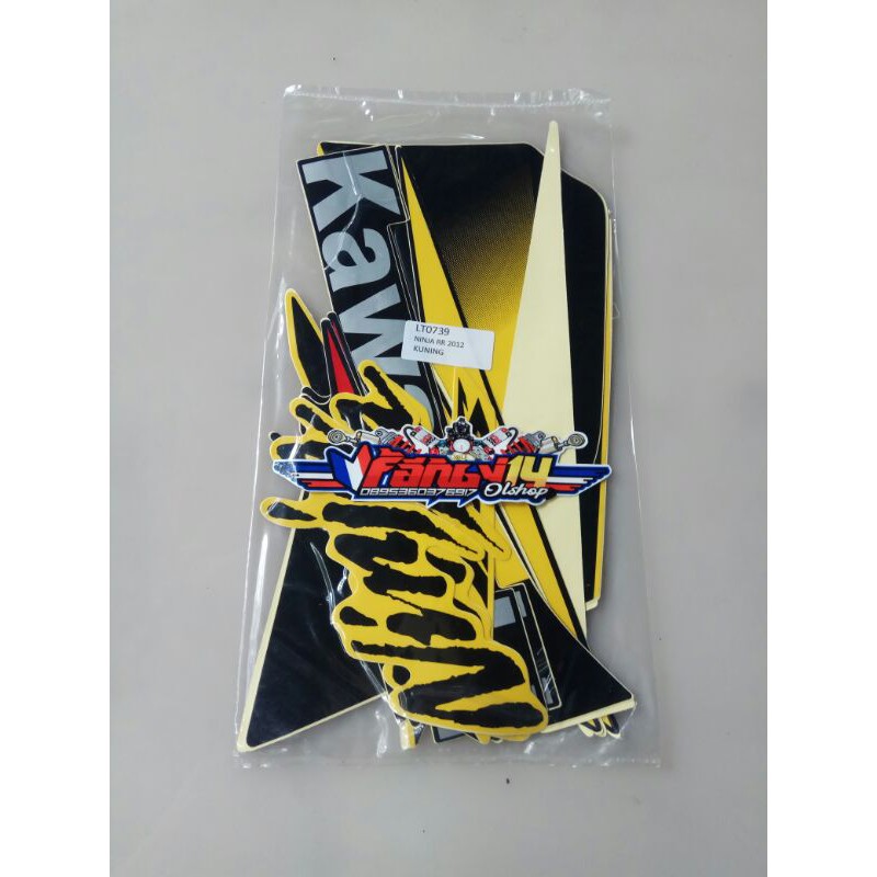 STRIPING STIKER NINJA RR NEW 2012 KUNING FUL BODY