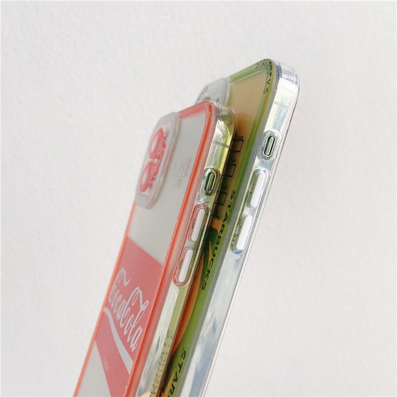 Angel eyes Creativity Soda drinks Phone case  iphone 11 12 13 Pro max 7 8 plus XR X XS MAX Color buttons Anti-fall TPU casing