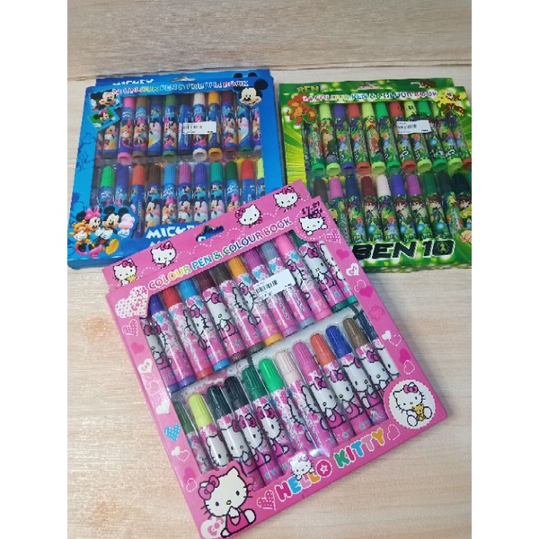 

Spidol Brush Pen | Colour Pen & Colour Book | 24 Spidol Warna Gratis Buku Mewarnai
