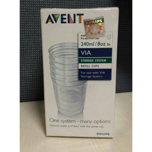 Avent Storage Refill  Avent Via Avent Cup Plastik Asi Avent Breastmilk Storage 240ml