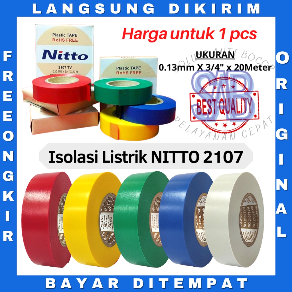 Jual Isolasi Kabel Listrik Nitto Isolasi Kabel Warna Denko