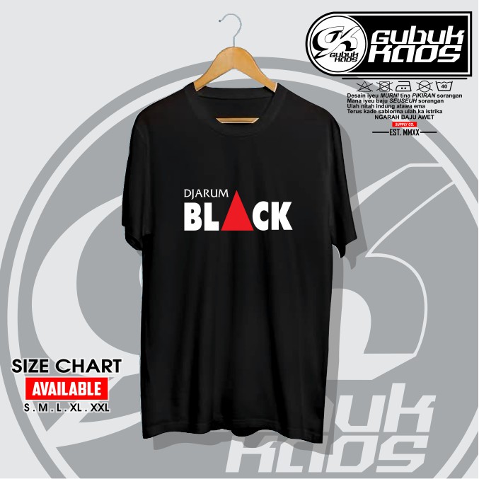 BAJU KAOS DISTRO LOGO DJARUM BLACK - ANKYCLOTH