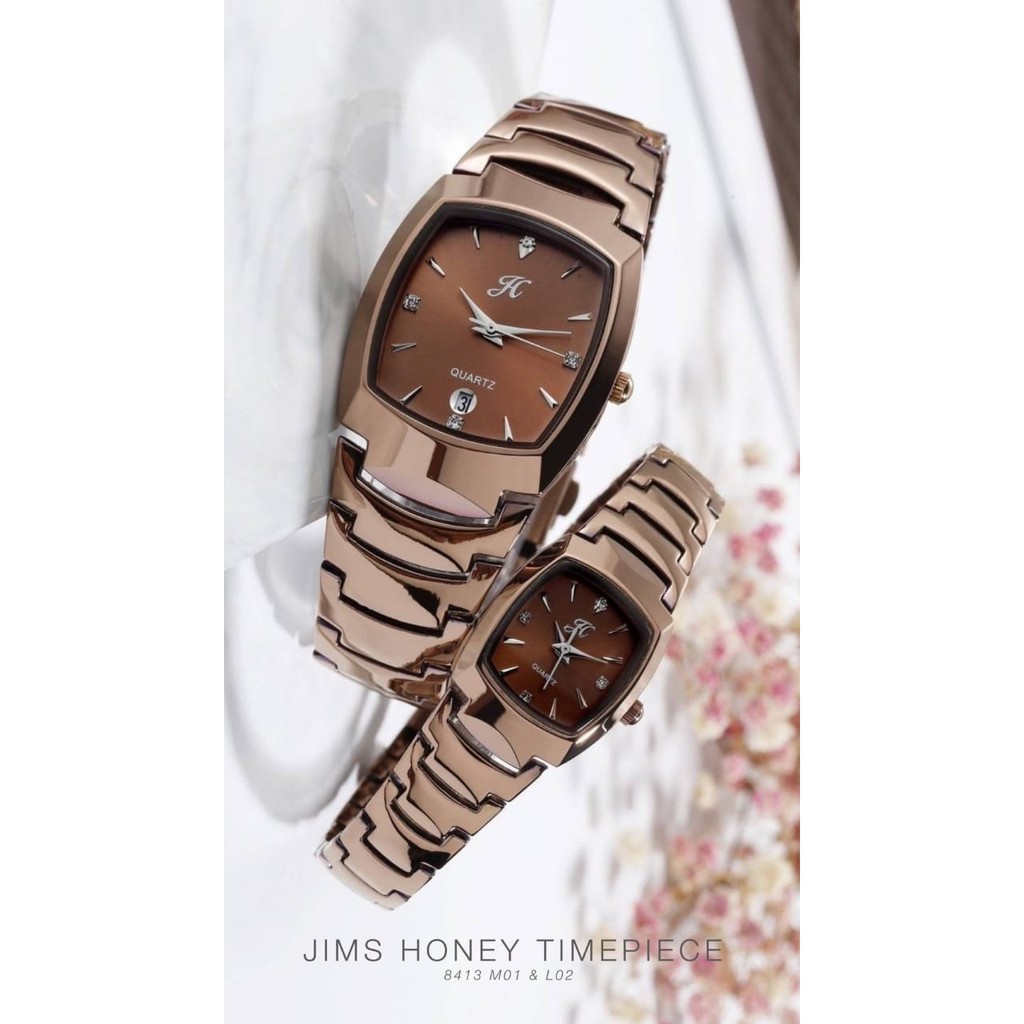 Jam Tangan Couple Wanita Pria original JT 8411 8413 Jims Honey ori harga satuan realpic cod anti air