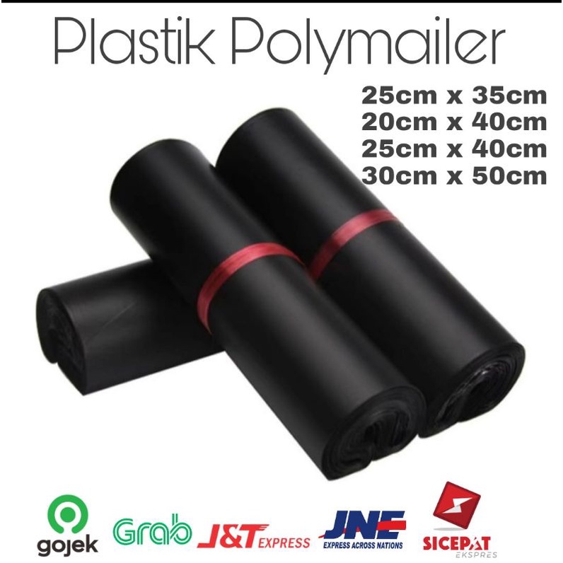 

Plastik Packing Polymailer Warna Hitam Plastik Olshop isi 100 lembar