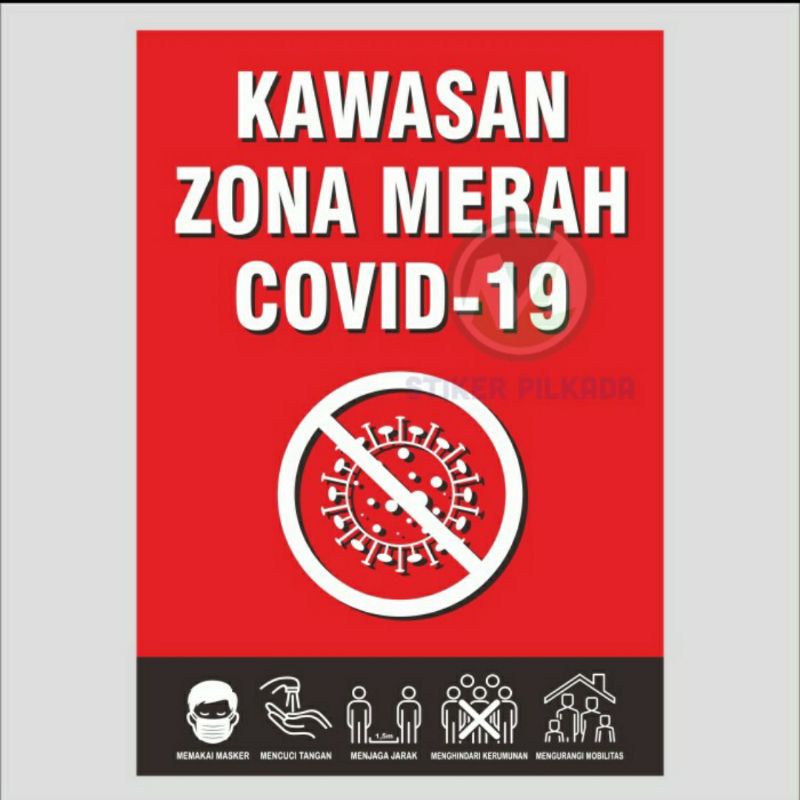 

STIKER VINYL KAWASAN ZONA MERAH - 15x20cm