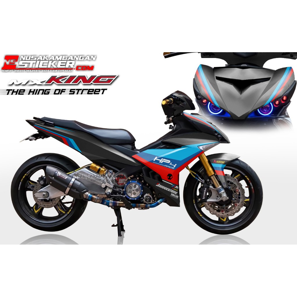 Decal Stiker Mx King Grafis Hitam Biru