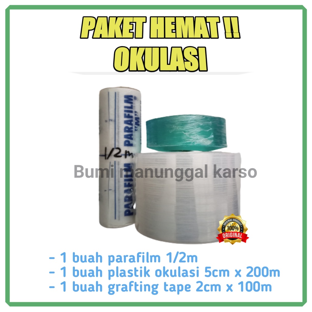 paket hemat parafilm grafting tape dan plastik okuasi