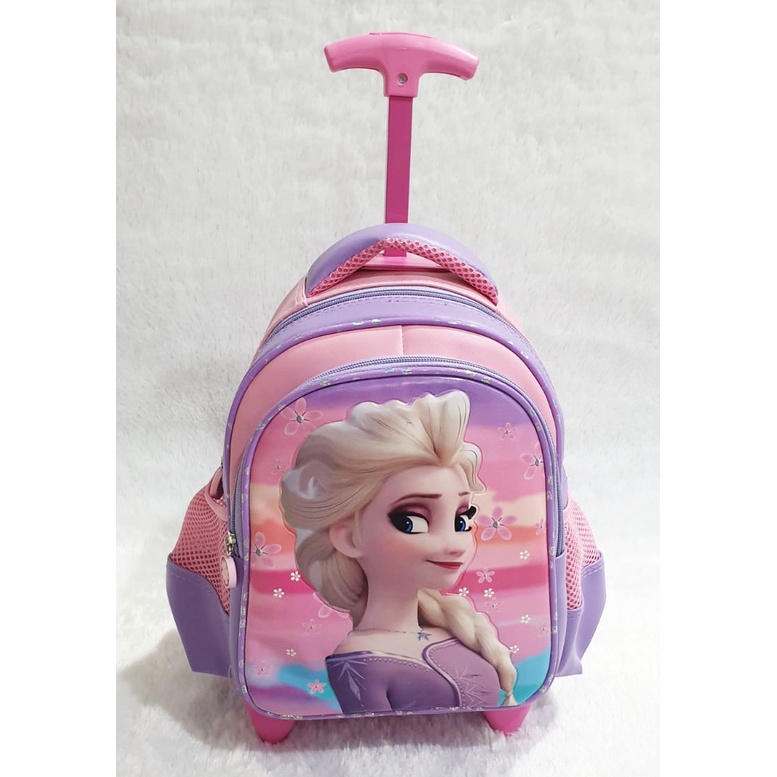 TAS DORONG TROLLEY ANAK PAUD / TK / PLAY GROUP PEREMPUAN GAMBAR KUDA PONY TANDUK SOFT TIMBUL BAHAN TAHAN AIR ( 11 - 12 inch  ) Pilihan Varian