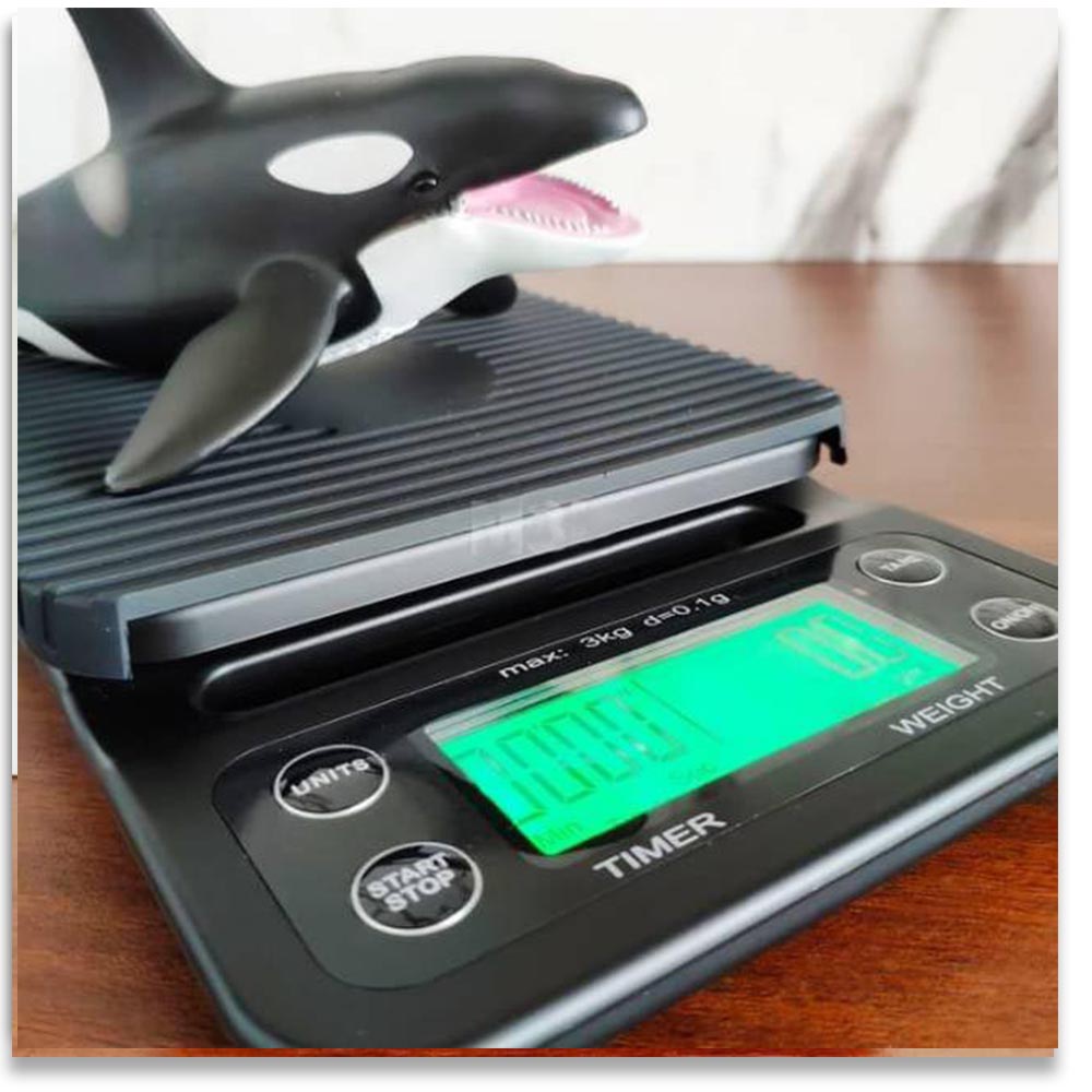 Timbangan Dapur green Light  Timer V60 Drip Coffee Scale Max 3kg 0.1g Dengan Timer Taffware Digipounds NS-CF1