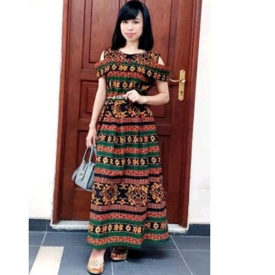 GAUN DRESS TENUN NTT BAJU TENUN BUSANA TENUN