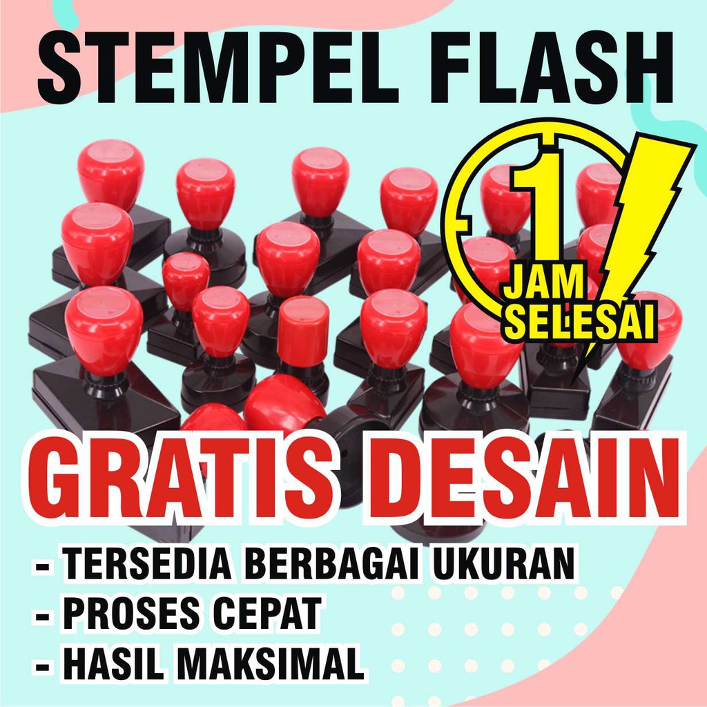 

STEMPEL FLASH BULAT OVAL CUSTOM, FREE DESAIN | GRATIS DESAIN