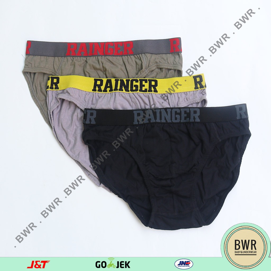 3 pcs - Celana dalam pria [ II M2 - N2 ] Boxer RAINGER RG 004 / CD Karet Boxer