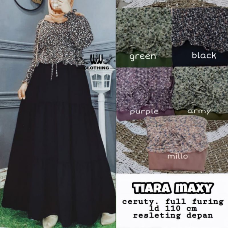 [READY] DRESS CERUTY LD 110 TIARA MAXY BY W&amp;W