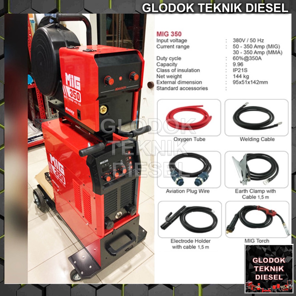 DAIDEN Mesin Travo Las CO2 MIG 350 MAC CO 2 mig350 A Original Japan