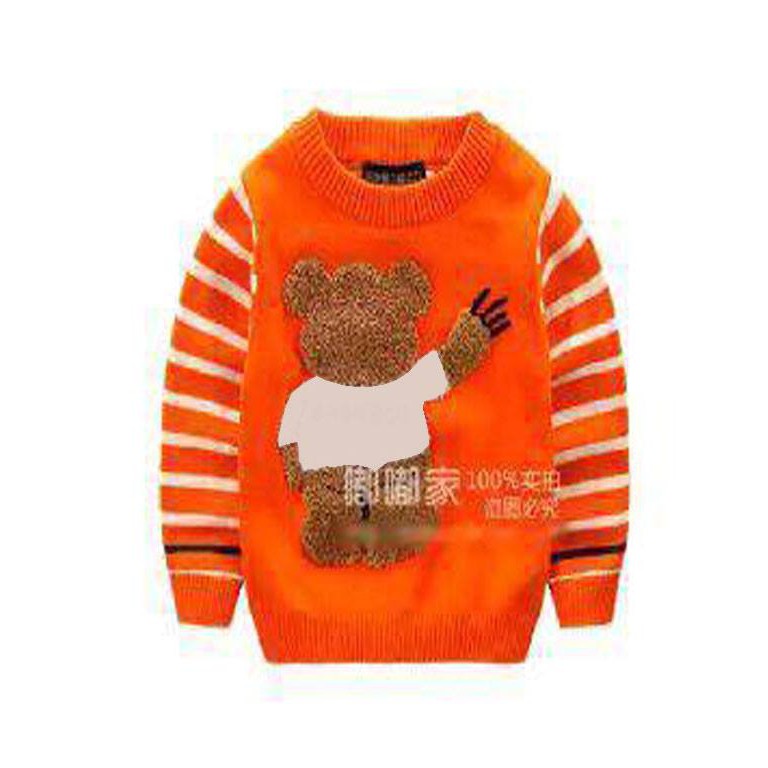 TokoMilkan - Sweater Rajut Anak Laki Laki Tebal Gambar Bear Kids