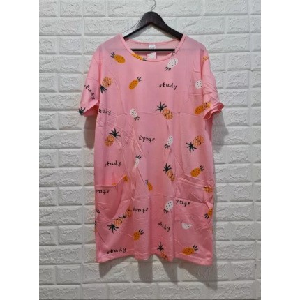 JOSJOLI_PIYAMA/Dress Kaos Import/Baju Tidur Wanita Santai Size XL/REALPICT