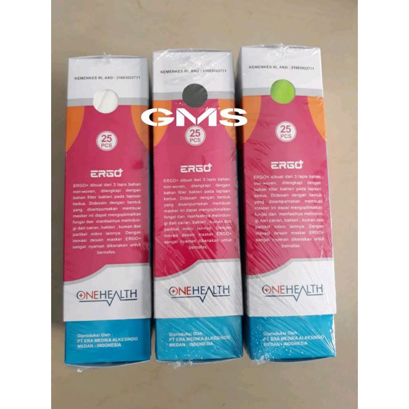 Masker Medis ERGO+ 4D Onehealth Per Box isi 25 Pcs