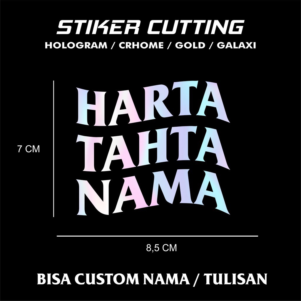 

hologram sticker "harta tahta custom