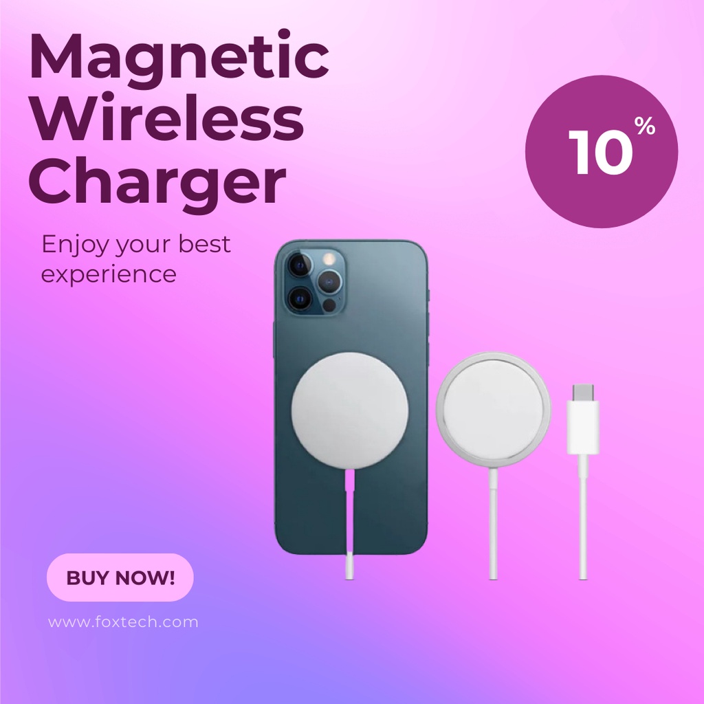 Magnetic Wireless Charger Android & Ios Magnetic Wireless Charger Fast Charging