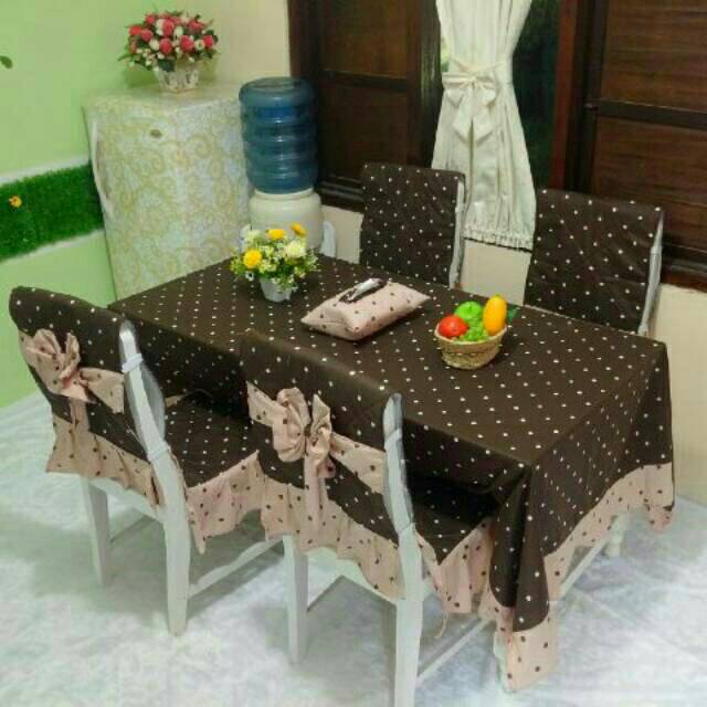 Sarungkursi 6kursi pita /cover kursi makan