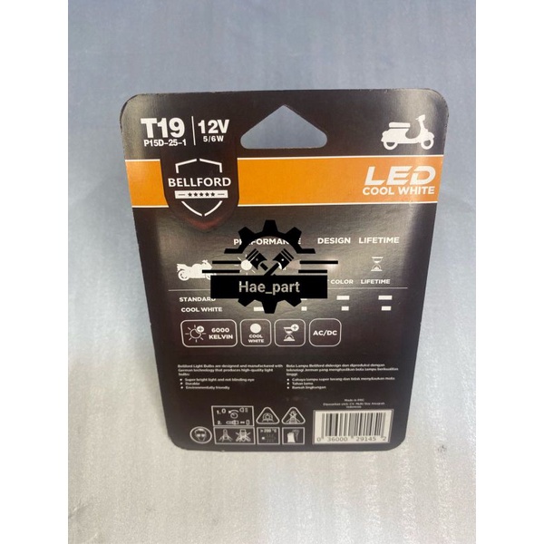 BOHLAM LAMPU DEPAN LED OSRAM H6 T19 CW KAKI 1 SATU MOTOR BEBEK MATIC METIK SUPRA BEAT VARIO MIO REVO