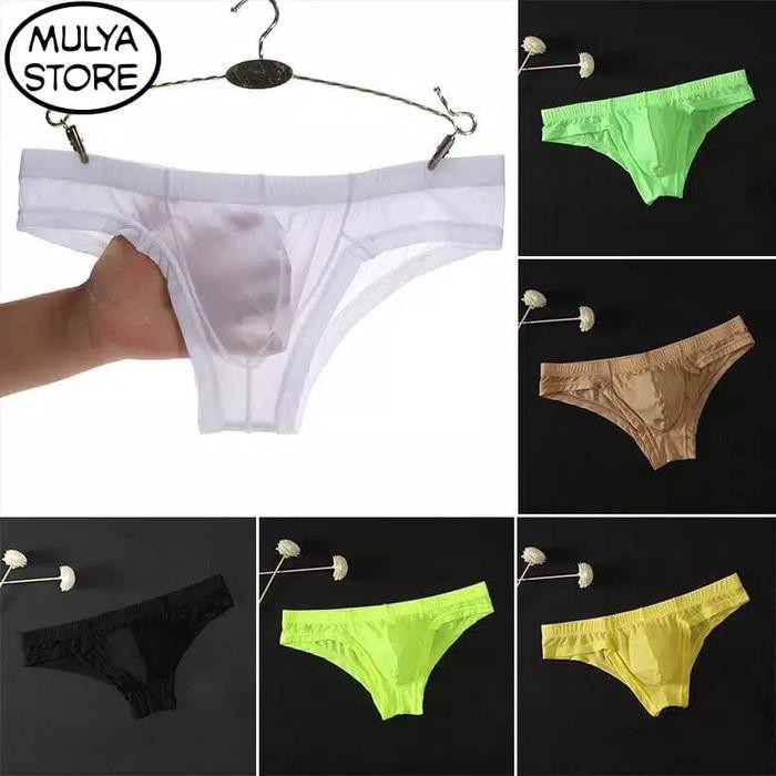 Celana Dalam Pria Brief Sexy Transparant Low Waist Import Mu#075