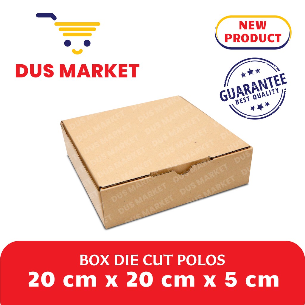 

Kardus Box Karton Die Cut 20X20X5 Polos - Baru - Murah