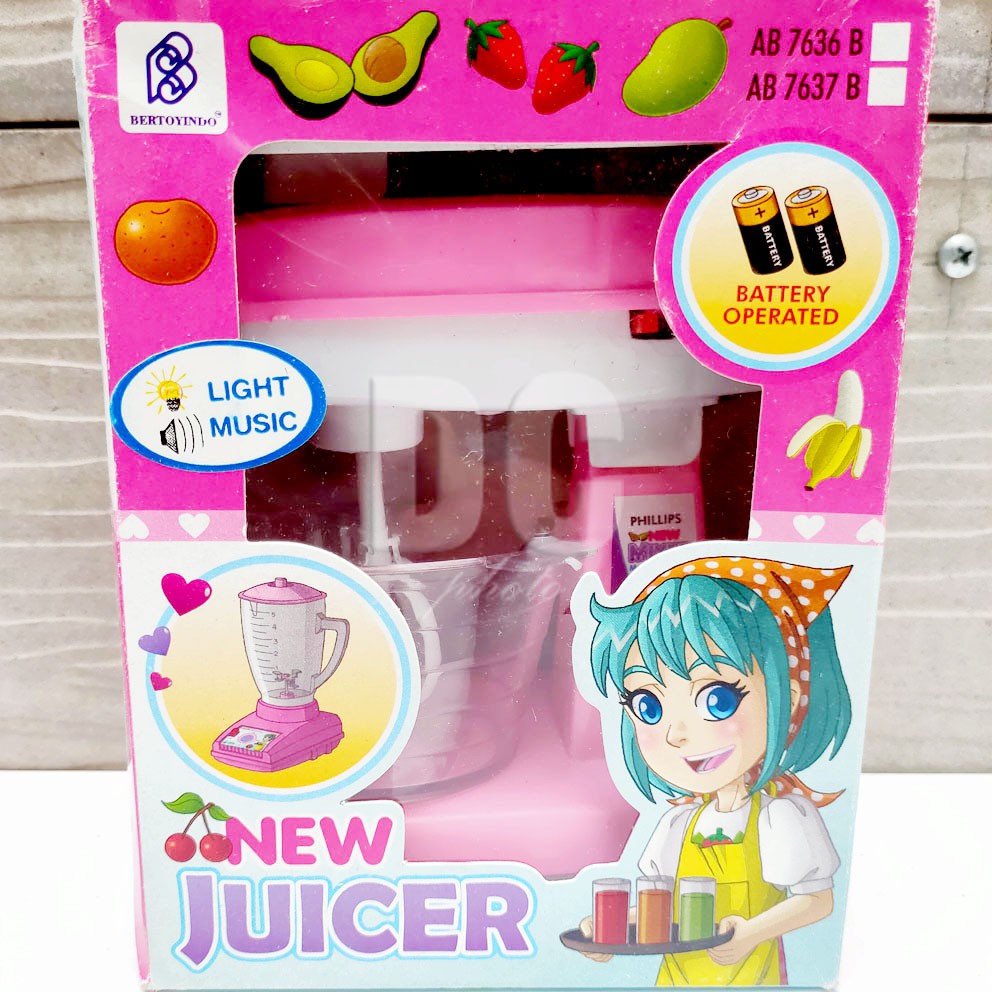 New Juicer 7637 Blender Mixer Mainan Peralatan Dapur Mini Masak-masakan