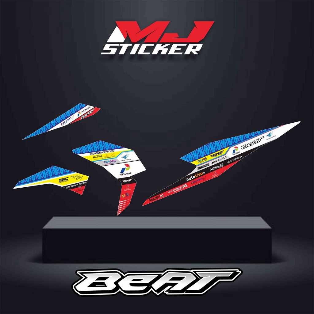 Striping BEAT STREET DAN DELUXE 2020 Motif Petamina Mandalika