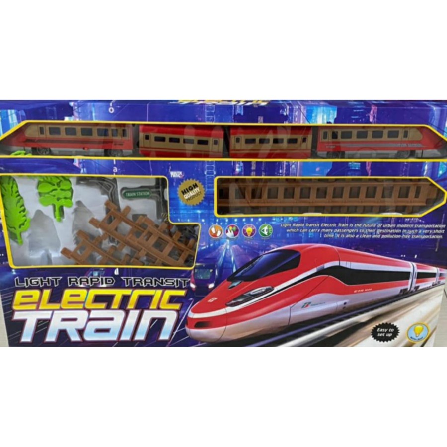 Mainan anak kereta LRT train electric baterai rel set besar