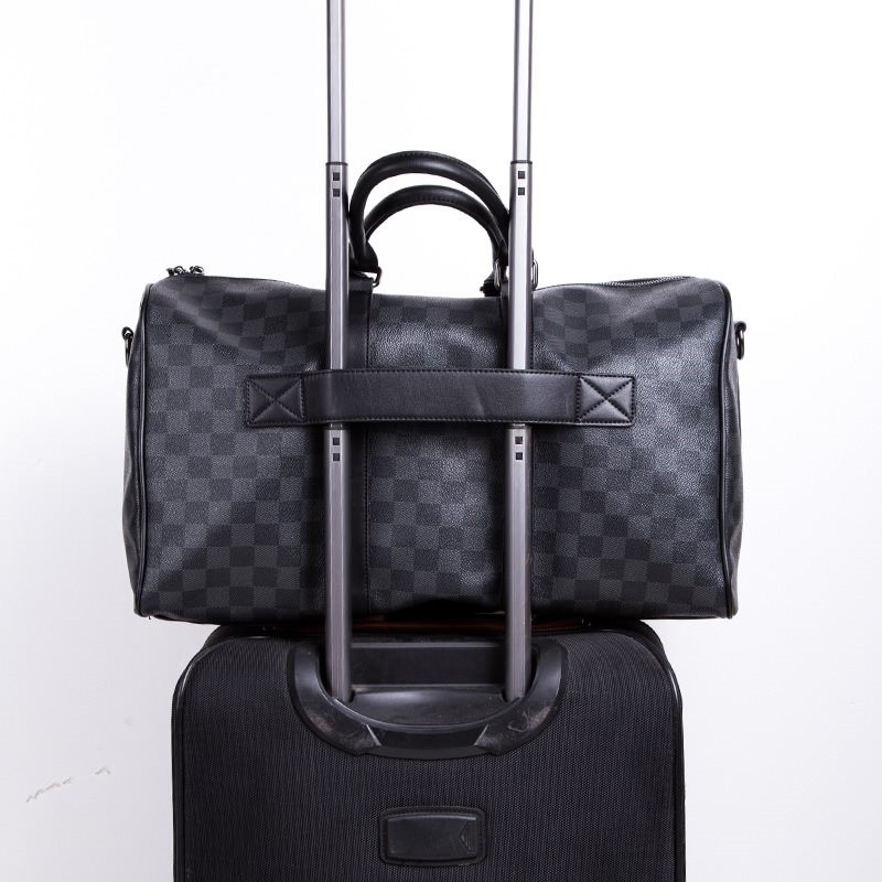 Tas Duffel Messenger Tas selempang pria wanita Tas Travel Messenger / Gym Bag Motif Damier lv