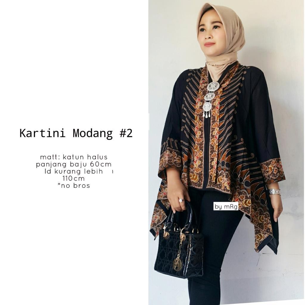 Kartini Modang Blus Atasan Batik Modern Baju Atasan Batik Baju Batik Atasan Wanita Shopee Indonesia