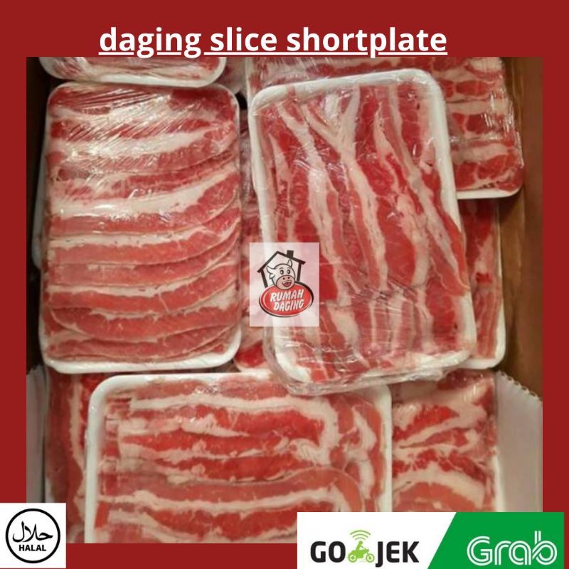 Daging Sapi Lapis Sliced Beef /Shortplate Beef 500gr no mix