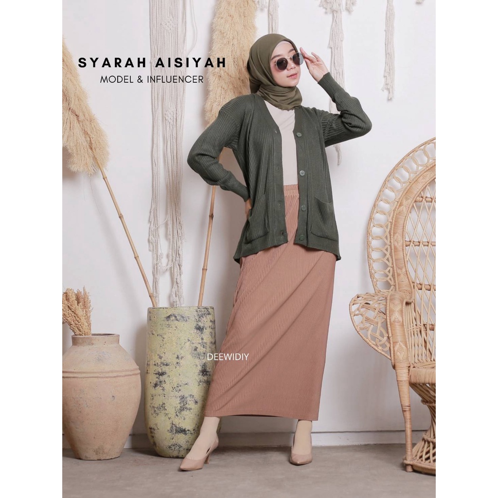 TERLARIS ROK SPAN PLISKET LIDI PREMIUM / ROK KERJA WANITA / BISA UNTUK FORMAL CASUAL (MUAT SAMPAI JUMBO) - PENCIL SKIRT DEEWIDIY