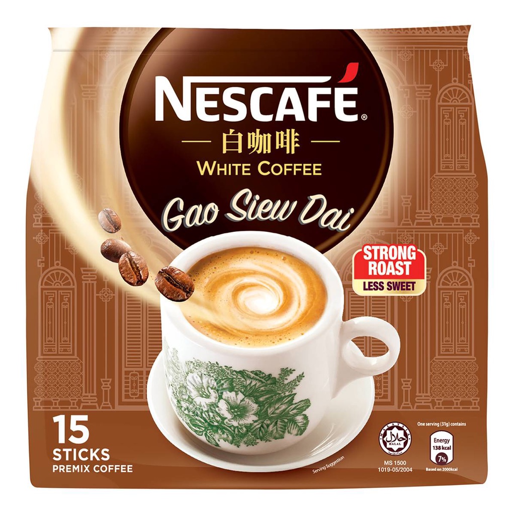 

Nescafe Gao Siew Dai Series/ Hazelnut/Strong Roast/Original/Kaya toast/Gao Kosong