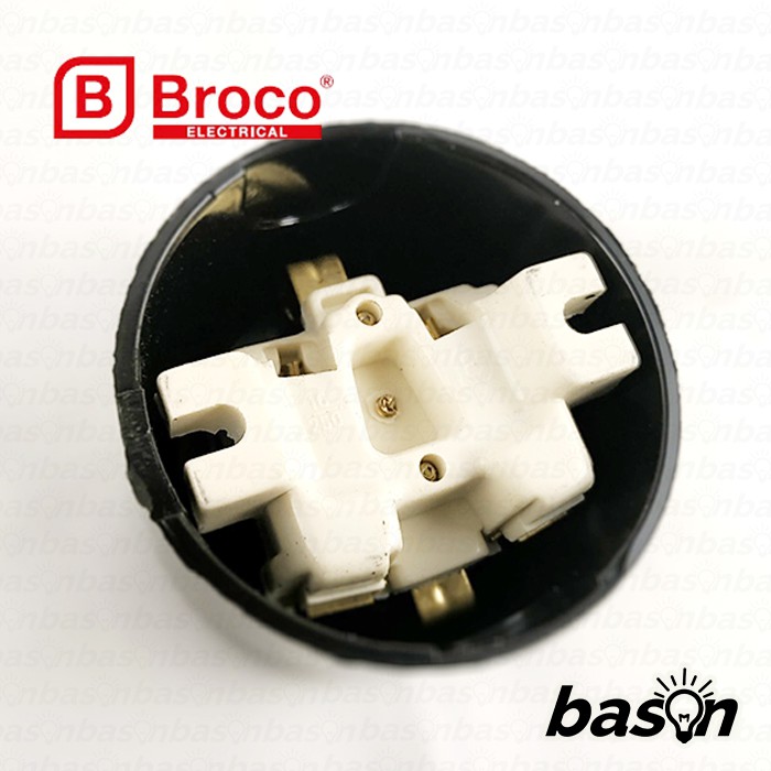 BROCO 6130 STD Socket Outlet Outbow 16A 250V - Black