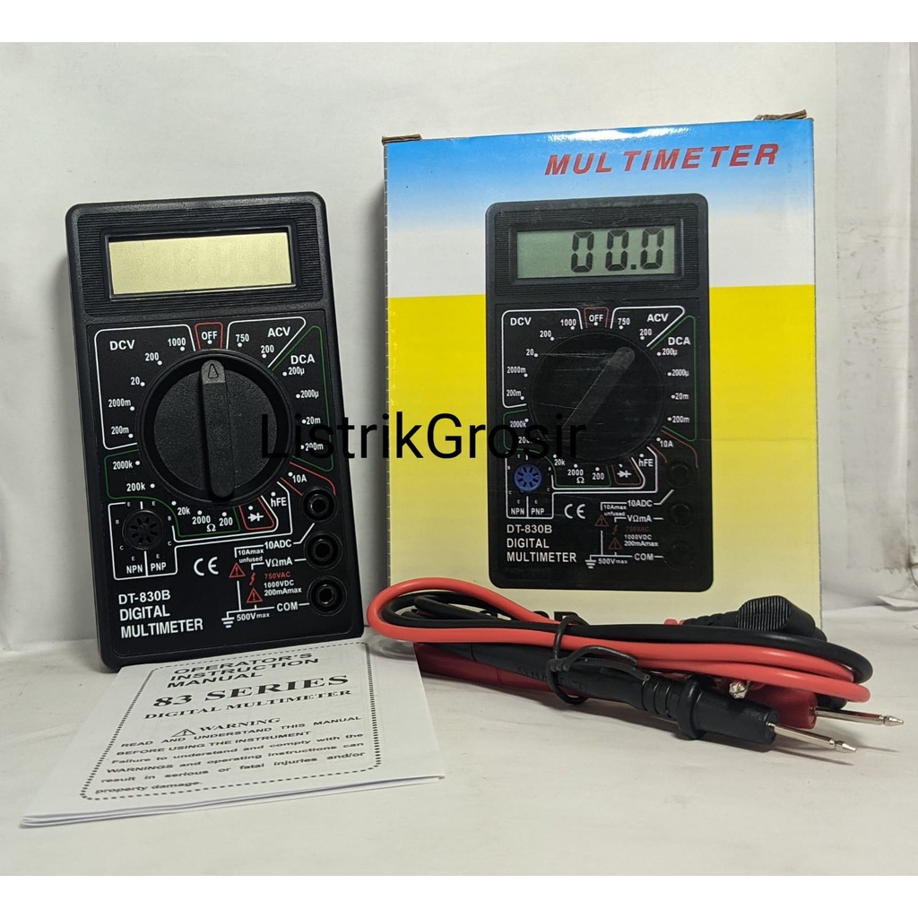 Avometer Digital Multitester Multimeter Digital Tester DT830B Fujikaya