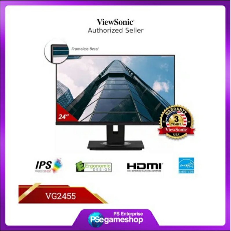 ViewSonic Business Monitor 24″ |FHD|HDMI,DisplayPort,VGA [VG2455]