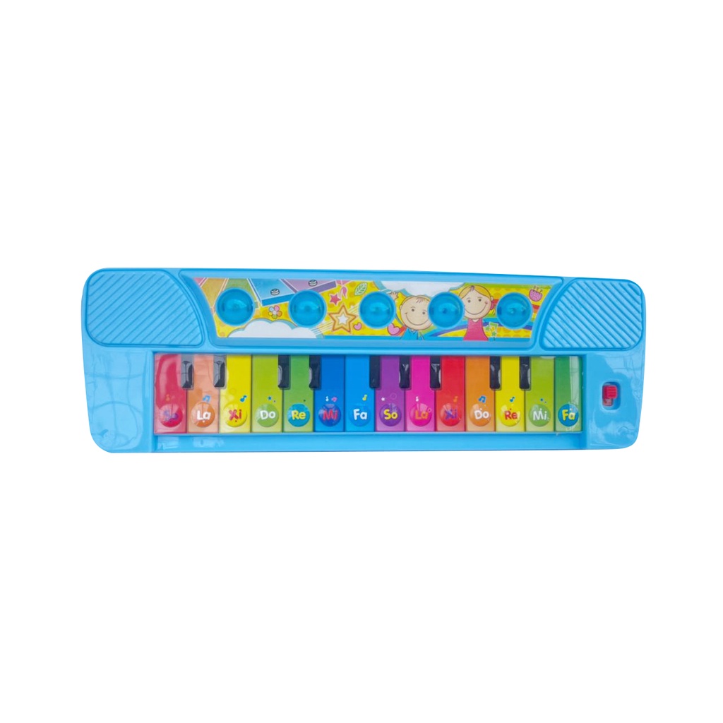 Edufuntoys -  MUSIC PIANO/ animal farm Piano / vehicle piano / music elf mainan piano anak-musical biru
