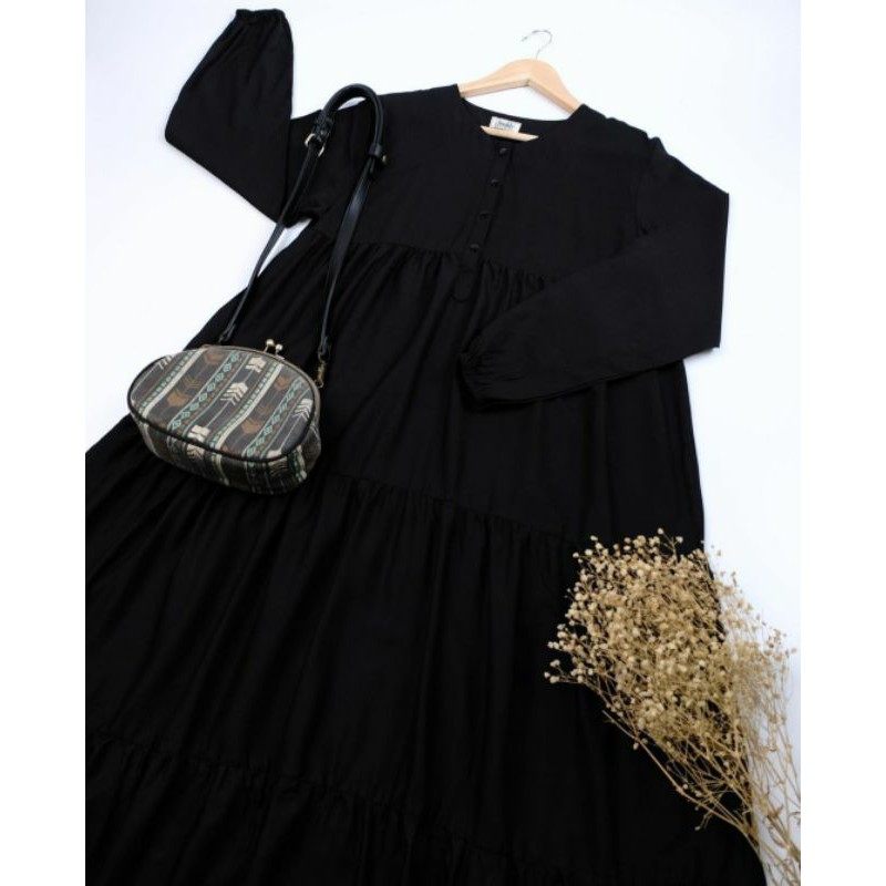 Gamis Jaudah/Jaudah Daily Gamis/Gamis polos jumbo/Dress Jumbo/Gamis Polos/Gamis Bigsize/Gamis Hitam
