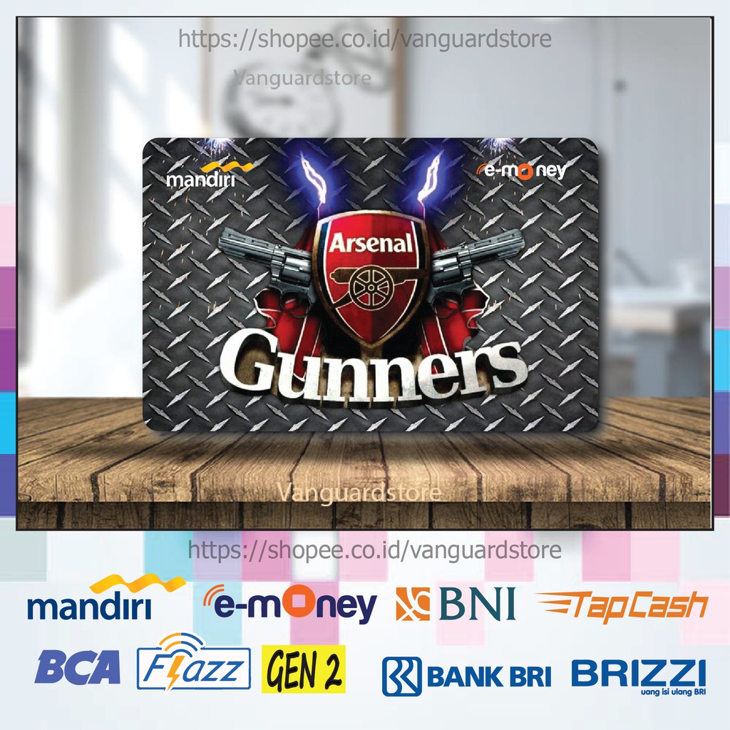 KARTU E MONEY E TOLL ARSENAL GUNNER BOLA 11 EMONEY MANDIRI FLAZZ BCA BNI TAPCASH BRIZZI BRI - 1 SISI