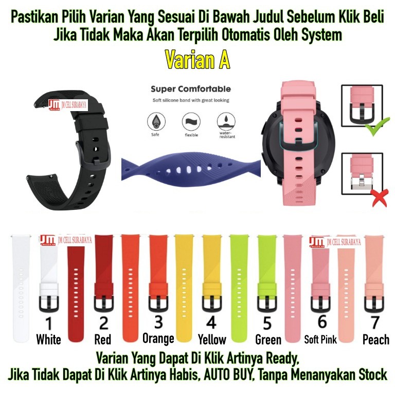 Tali Jam Tangan Strap Coros Pace 2 / Eggel Tempo 1 2 - Sport Rubber