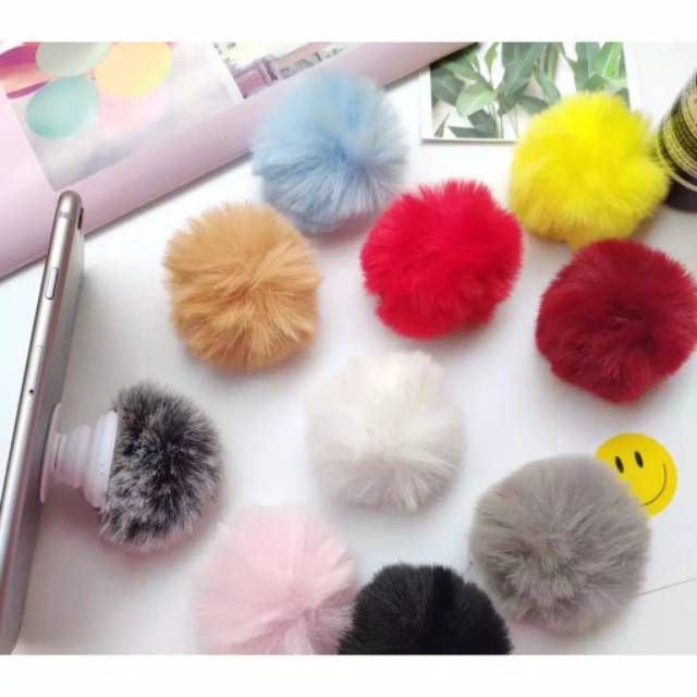 Medan Termurah Pompom Pop socket Pom pom untuk hp