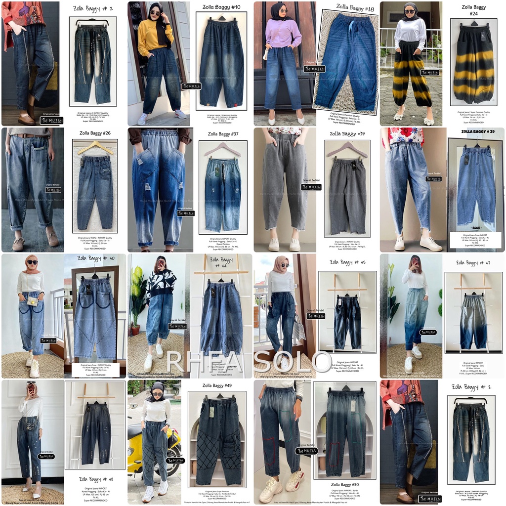 CELANA JEANS WANITA / 18.7 / DAILY UMBRELLA ZOLLA SNOWWA ROCELA / KULOT / PALAZZO / JOGGER / BAGY / CELENA WANITA / MUTIA